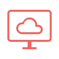 Red icon showing a computer
